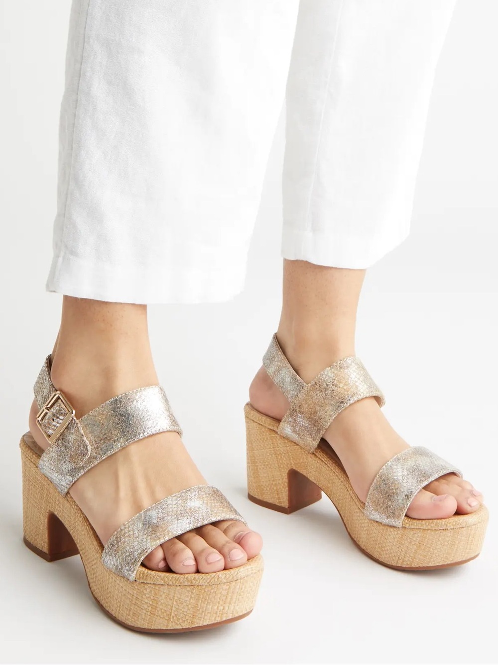 Chocolat Blu Grettel Platform Sandals In Tan Embossed Snake